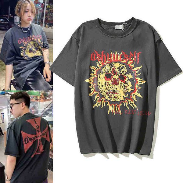 sun skull cross print reverse inside out short sve high street loose t-shirt couple, White;black
sun skull cross print reverse inside out short sve high street loose t-shirt couple, White;black