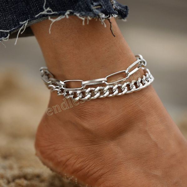 punk vintage silver color chain anklets for women thick chain anklet bracelet leg foot jewelry gifts, Red;blue
punk vintage silver color chain anklets for women thick chain anklet bracelet leg foot jewelry gifts, Red;blue