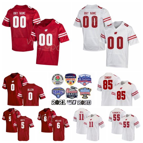 ncaa wisconsin badgers jersey college football university 5 graham mertz 0 braelon allen 1 chez mellusi 11 skyler bell 55 maema njongmeta 85, Black
ncaa wisconsin badgers jersey college football university 5 graham mertz 0 braelon allen 1 chez mellusi 11 skyler bell 55 maema njongmeta 85, Black