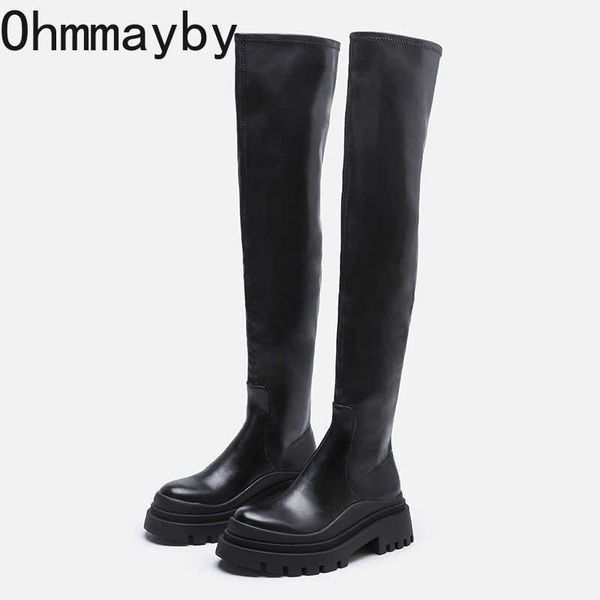 boots women over the knee leather autumn winter soft platform 2022 ladies shoes fashion female boot women s keep warm long 221013, Black
boots women over the knee leather autumn winter soft platform 2022 ladies shoes fashion female boot women s keep warm long 221013, Black