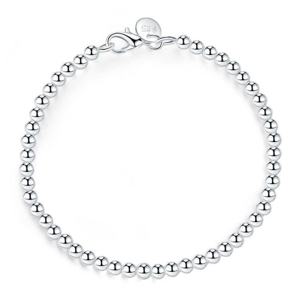 beaded strands % 925 solid real sterling silver fashion 4mm beads chain bracelet for women 20cm for teen girls lady gift women fine jewelry, Black
beaded strands % 925 solid real sterling silver fashion 4mm beads chain bracelet for women 20cm for teen girls lady gift women fine jewelry, Black