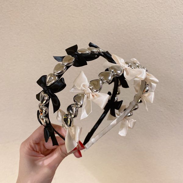 ins headbands black bow tie autumn winter silver heart hair band temperament sweet press hair card jewelry accessories women br024
ins headbands black bow tie autumn winter silver heart hair band temperament sweet press hair card jewelry accessories women br024