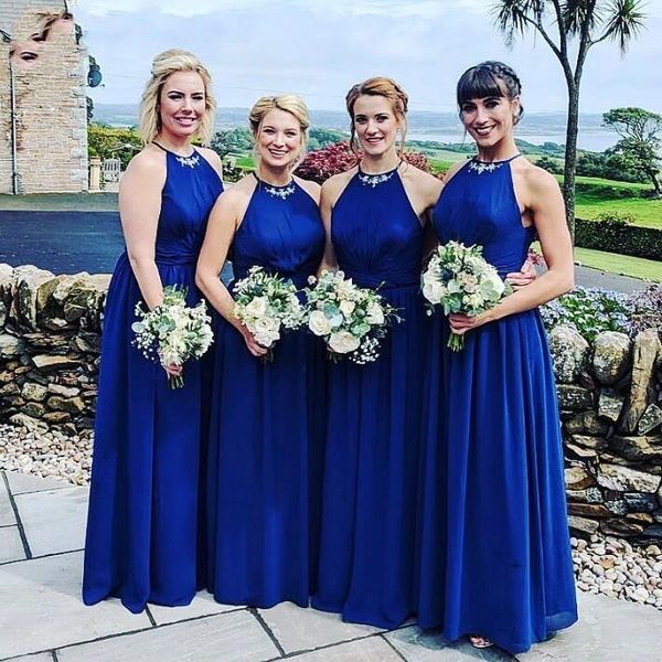 royal blue bridesmaid dresses chiffon halter beaded crystals floor length custom made maid of honor gown country wedding guest wear, White;pink
royal blue bridesmaid dresses chiffon halter beaded crystals floor length custom made maid of honor gown country wedding guest wear, White;pink