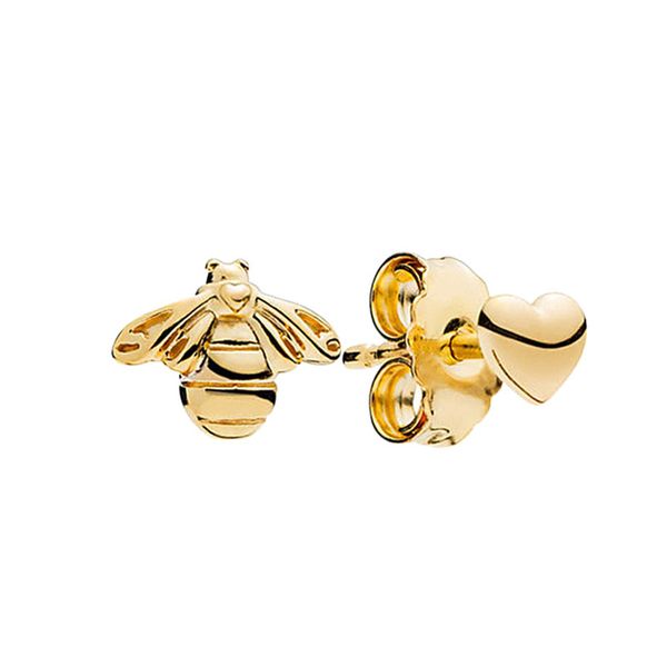 yellow gold plated bee and heart stud earrings with original box for pandora 925 sterling silver fashion party gift jewelry for women girls, Golden;silver
yellow gold plated bee and heart stud earrings with original box for pandora 925 sterling silver fashion party gift jewelry for women girls, Golden;silver