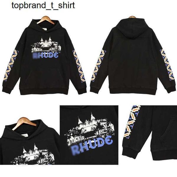 new men's hoodies designer sweatshirts rhude fashion autumn castle print couple pullover washed sweater hoodie, Black
new men's hoodies designer sweatshirts rhude fashion autumn castle print couple pullover washed sweater hoodie, Black