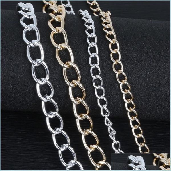 chains 9x6mm 15x10mm rhodium/gold aluminum twisted chain necklace for jewelry making diy material findings drop delivery 2022 componen dhkpn, Silver
chains 9x6mm 15x10mm rhodium/gold aluminum twisted chain necklace for jewelry making diy material findings drop delivery 2022 componen dhkpn, Silver