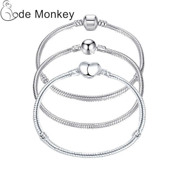 beaded strands 17-21cm silver color love snake chain bracelet fit original design beads charm diy bead bangles jewelry making fashion gift l, Black
beaded strands 17-21cm silver color love snake chain bracelet fit original design beads charm diy bead bangles jewelry making fashion gift l, Black