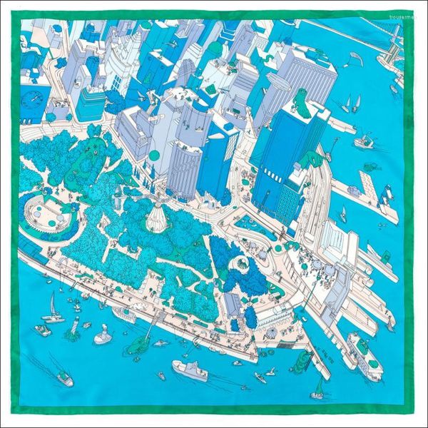 scarves battery park designer silk scarf 90 90cm square twill hand rolled edges foulard en soie 2i0n, Blue;gray
scarves battery park designer silk scarf 90 90cm square twill hand rolled edges foulard en soie 2i0n, Blue;gray