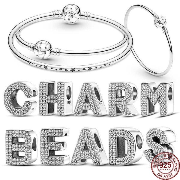 beaded strands new 925 sterling silver letter charms beads fits pandora women's bracelet 925 sterling silver diy jewelry wholesale 2022, Black
beaded strands new 925 sterling silver letter charms beads fits pandora women's bracelet 925 sterling silver diy jewelry wholesale 2022, Black