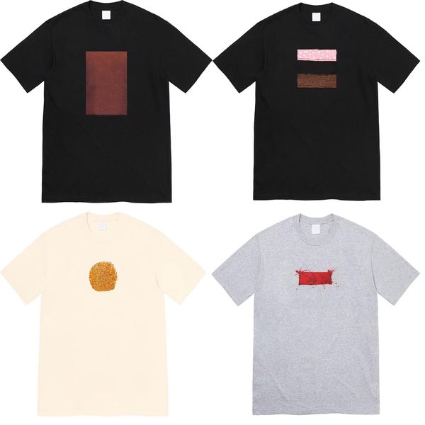 summer classic mens t shirt logo letter bloodstain brushing fashion men woman tees 18 styles, White;black
summer classic mens t shirt logo letter bloodstain brushing fashion men woman tees 18 styles, White;black
