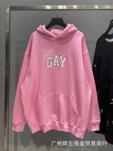high version b gay letter embroidered fleece hoodie paris classic large size fashion brand men's and women's sweater, Black
high version b gay letter embroidered fleece hoodie paris classic large size fashion brand men's and women's sweater, Black