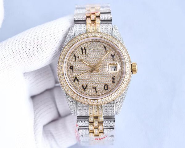 super 41mm diamond watch sapphire crystal 2824 automatic mechanical movement men's watch waterproof orologio di lusso, Slivery;brown
super 41mm diamond watch sapphire crystal 2824 automatic mechanical movement men's watch waterproof orologio di lusso, Slivery;brown