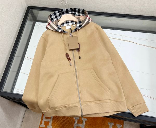 autumn and winter designer brand hoodie highquality stripe splicing cotton materials design fashion zipper loose man's hoodies, Black
autumn and winter designer brand hoodie highquality stripe splicing cotton materials design fashion zipper loose man's hoodies, Black