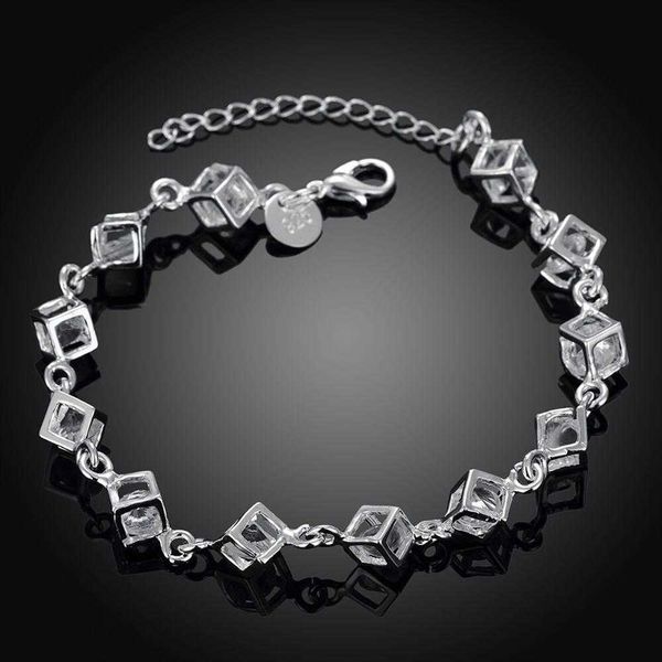 beaded strands 925 sterling silver shining crystal lattice bracelet for woman popular fine luxury jewelry wedding party gifts l221012, Black
beaded strands 925 sterling silver shining crystal lattice bracelet for woman popular fine luxury jewelry wedding party gifts l221012, Black