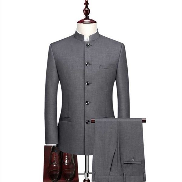 men's suits blazers stand collar chinese style slim fit two piece suit set / male zhong shan blazer jacket coat pants trousers 2 pcs 22, White;black
men's suits blazers stand collar chinese style slim fit two piece suit set / male zhong shan blazer jacket coat pants trousers 2 pcs 22, White;black