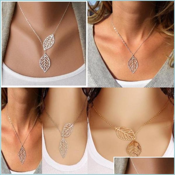 pendant necklaces double leaf women pendant necklace jewelry plated gold lady fashion collarbone necklaces leafs alloy chain drop de dhqjk, Silver
pendant necklaces double leaf women pendant necklace jewelry plated gold lady fashion collarbone necklaces leafs alloy chain drop de dhqjk, Silver