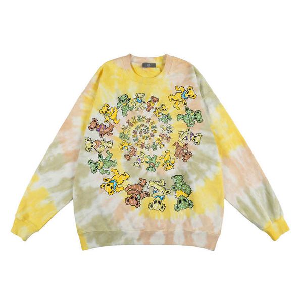 men women heavy fabric hoodie crewneck inside tag label pullover washed tie-dye cartoon bear print sweatshirts, Black
men women heavy fabric hoodie crewneck inside tag label pullover washed tie-dye cartoon bear print sweatshirts, Black