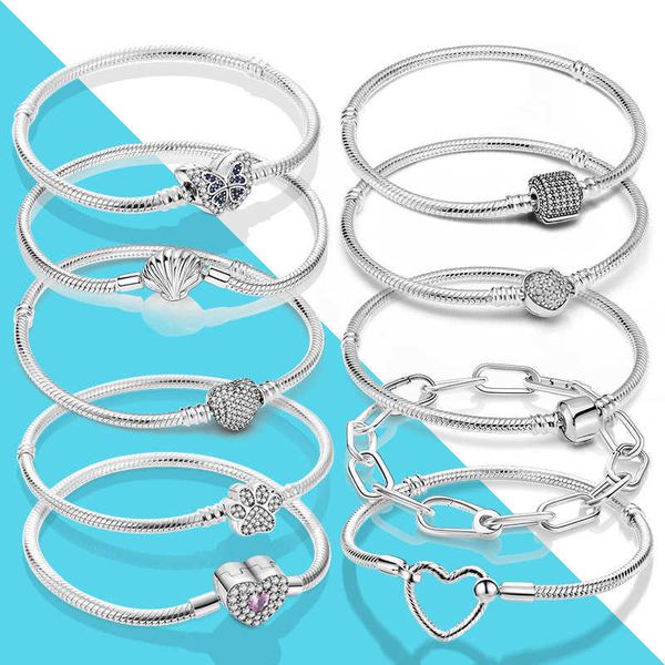 beaded strands me link chain bracelet authentic 925 silver snake chain bracelet fit original european brand charms diy jewelry gift l221012, Black
beaded strands me link chain bracelet authentic 925 silver snake chain bracelet fit original european brand charms diy jewelry gift l221012, Black