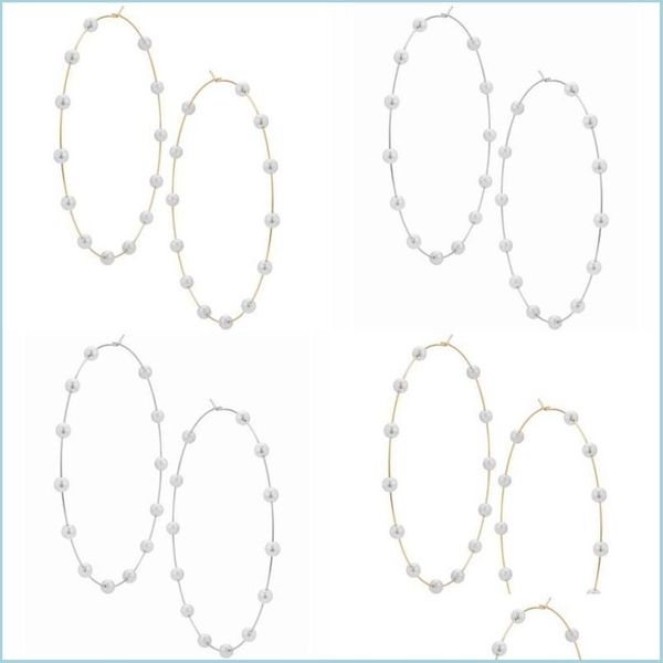 hoop huggie fashion women faux pearl beaded charm big hoop earrings statement jewelry gift 213 r2 drop delivery 2022 earring dhh5b, Golden;silver
hoop huggie fashion women faux pearl beaded charm big hoop earrings statement jewelry gift 213 r2 drop delivery 2022 earring dhh5b, Golden;silver