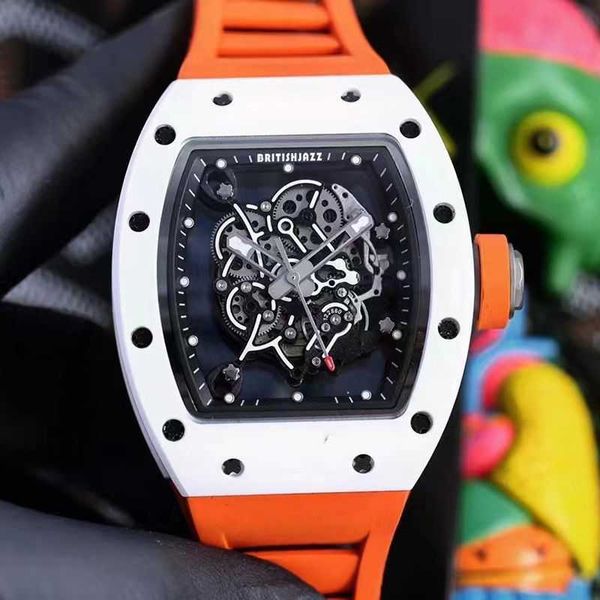 luxury watches for mens mechanical watch richa milles ceramic large dial barrel shaped hollow out full transparent rm055 waterproof sport wr, Slivery;brown
luxury watches for mens mechanical watch richa milles ceramic large dial barrel shaped hollow out full transparent rm055 waterproof sport wr, Slivery;brown