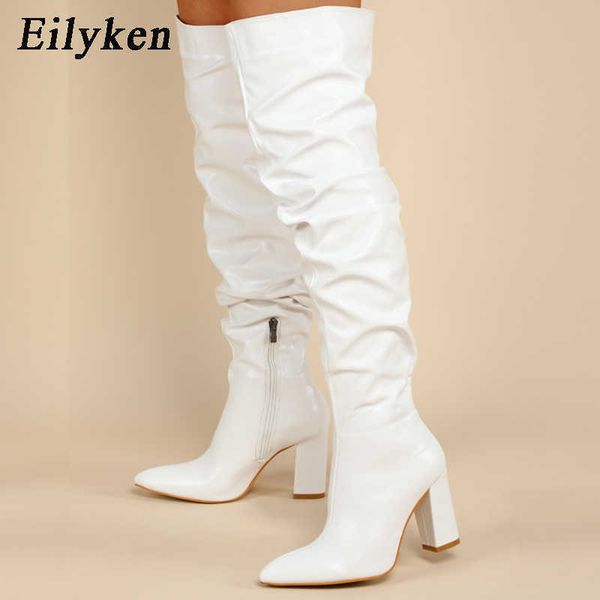 eilyken winter women over-the-knee boots punk style square high heel zipper shoes pleated pointed toe ladies long booties 221016, Black
eilyken winter women over-the-knee boots punk style square high heel zipper shoes pleated pointed toe ladies long booties 221016, Black