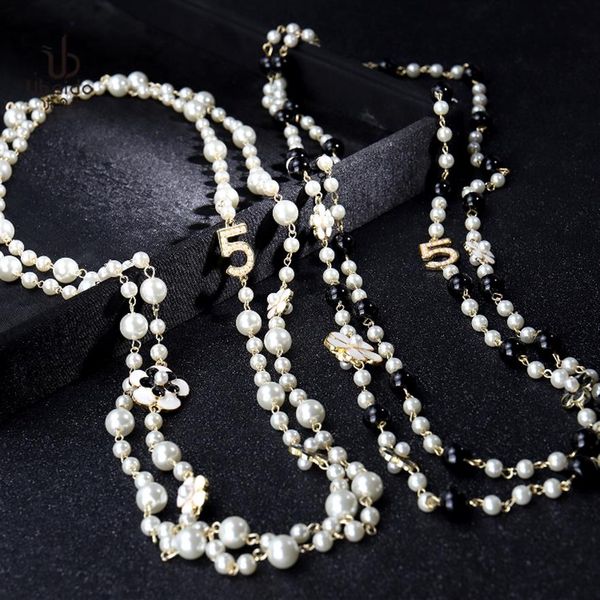 fashion luxury designer classic flower elegant bright pearl multi layer long winter sweater statement necklace for woman216m, Black
fashion luxury designer classic flower elegant bright pearl multi layer long winter sweater statement necklace for woman216m, Black