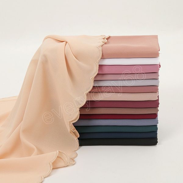 plain embroidered scarf chiffon hijabs for women solid color chiffon shawl wrap muslim woman hijab scallop embroidery headscarf, Blue;gray
plain embroidered scarf chiffon hijabs for women solid color chiffon shawl wrap muslim woman hijab scallop embroidery headscarf, Blue;gray