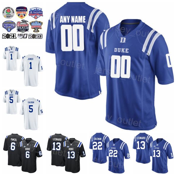 ncaa university football 1 darius joiner jersey duke blue devils college 13 riley leonard 22 jaylen coleman 5 jalon calhoun 6 eli pancol blu, Black
ncaa university football 1 darius joiner jersey duke blue devils college 13 riley leonard 22 jaylen coleman 5 jalon calhoun 6 eli pancol blu, Black