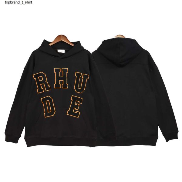 men's hoodies designer sweatshirts street fashion brand rhude letter sticker embroidery loose men's women's streetwear hoodie, Black
men's hoodies designer sweatshirts street fashion brand rhude letter sticker embroidery loose men's women's streetwear hoodie, Black