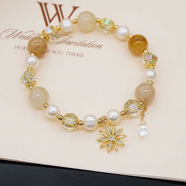 beaded strands lucky flower pendant gold color crystal stone natural freshwater pearls beaded strand bracelets for women fashion jewelry ybr, Black
beaded strands lucky flower pendant gold color crystal stone natural freshwater pearls beaded strand bracelets for women fashion jewelry ybr, Black
