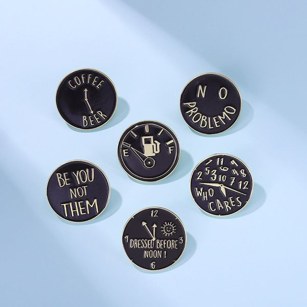 stylish coffee clock shape brooch pins women female alloy badges round paint lettering enamel brooches for jewelry gift, Gray
stylish coffee clock shape brooch pins women female alloy badges round paint lettering enamel brooches for jewelry gift, Gray