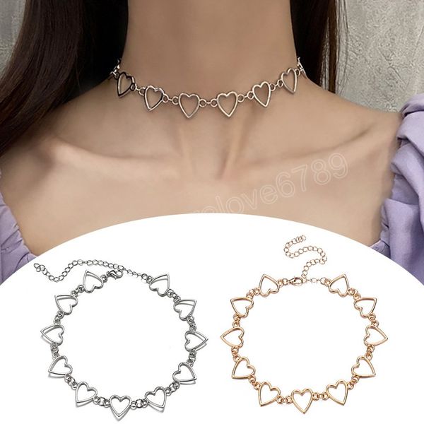 korean hollow heart choker necklace for women metal simple clavicle chain hip hop punk necklaces aesthetic jewelry, Golden;silver
korean hollow heart choker necklace for women metal simple clavicle chain hip hop punk necklaces aesthetic jewelry, Golden;silver