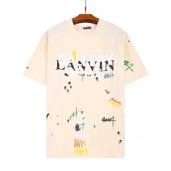 mens and women t shirt lanvin gal joint 100% cotton hand-painted ink splash graffiti letters loose short-sleeved round neck t shirt, White;black
mens and women t shirt lanvin gal joint 100% cotton hand-painted ink splash graffiti letters loose short-sleeved round neck t shirt, White;black