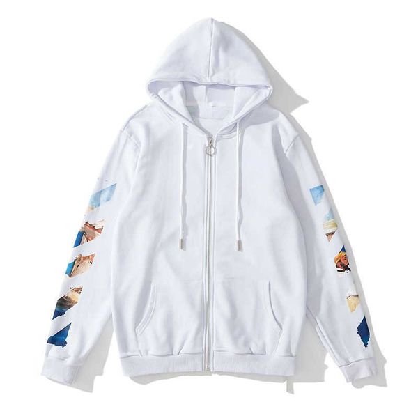 fashion off sweater designer hoodie autumn winter ow arrow oil painting hooded cardigan coat men women jackets, Black
fashion off sweater designer hoodie autumn winter ow arrow oil painting hooded cardigan coat men women jackets, Black