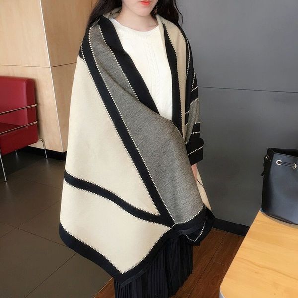 scarfs designer thickened warm cashmere scarf for women in autumn and winter korean version versatile wool shawl dual-use reversible 30ql, Blue;gray
scarfs designer thickened warm cashmere scarf for women in autumn and winter korean version versatile wool shawl dual-use reversible 30ql, Blue;gray