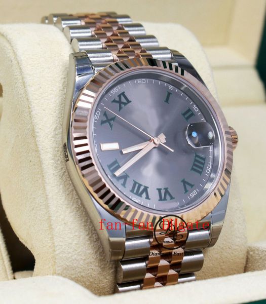 original box watch date-just 41mm 126331 jubilee 18k everose gold /ss roman dial watch mechanical automatic mens bf watches, Slivery;brown
original box watch date-just 41mm 126331 jubilee 18k everose gold /ss roman dial watch mechanical automatic mens bf watches, Slivery;brown