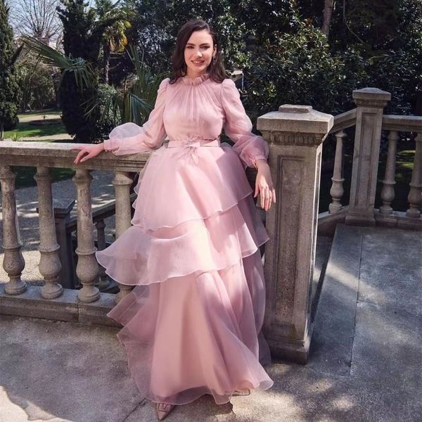 organza prom dresses high collar long sleeves princess girls' wear tiered a line evening party special banquet, Black
organza prom dresses high collar long sleeves princess girls' wear tiered a line evening party special banquet, Black