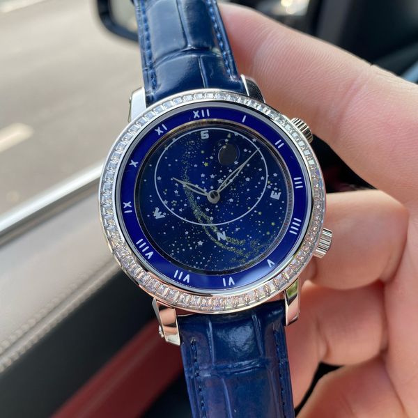 men's automatic watch 42mm starry sky stars rotate automatically men watchs, Slivery;brown
men's automatic watch 42mm starry sky stars rotate automatically men watchs, Slivery;brown
