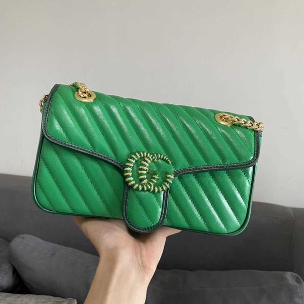 messenger bags 2022 new classic love bag single shoulder diagonal span chain wave embroidery small fragrance square