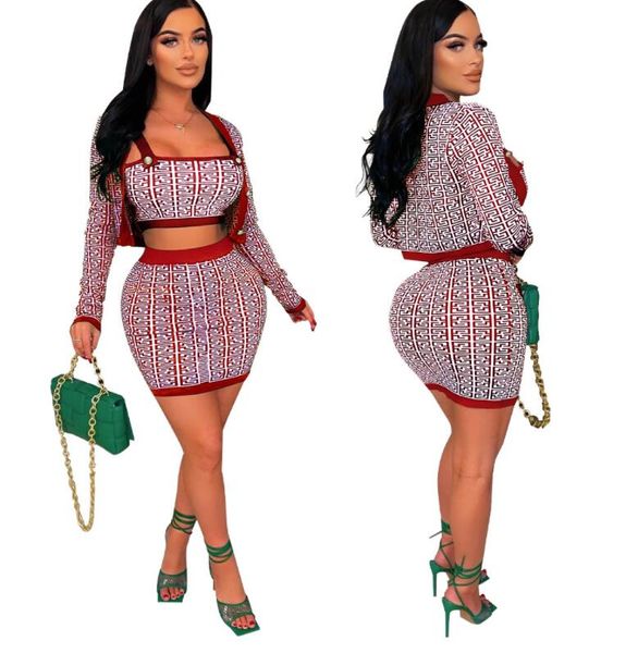 women tracksuits two piece dress designer 2022 new geometric printing body-con dresses baseball suit high waist split skirt suit, Gray
women tracksuits two piece dress designer 2022 new geometric printing body-con dresses baseball suit high waist split skirt suit, Gray
