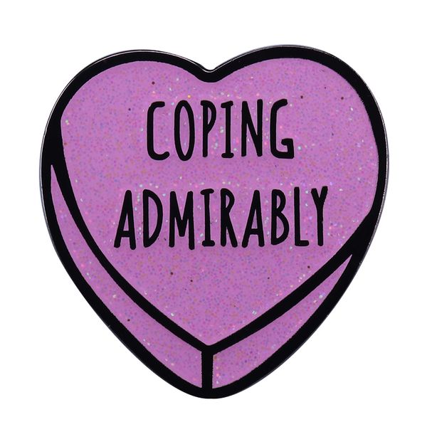 coping admirably glitter pink heart enamel pin achievement brooch mental health positive awareness jewelry accessories, Blue
coping admirably glitter pink heart enamel pin achievement brooch mental health positive awareness jewelry accessories, Blue