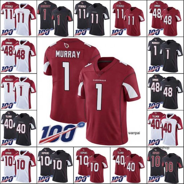 jersey arizona''cardinals''men #1 kyler murray 11 larry fitzgerald 10 deandre hopkins 40 tillman 100th limited', Black
jersey arizona''cardinals''men #1 kyler murray 11 larry fitzgerald 10 deandre hopkins 40 tillman 100th limited', Black