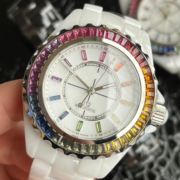 electro dream watch designer rainbow diamond crystal ceramic mechanical automatic watchs man 38mm for woman lady writewatch ladies 09, Slivery;brown
electro dream watch designer rainbow diamond crystal ceramic mechanical automatic watchs man 38mm for woman lady writewatch ladies 09, Slivery;brown