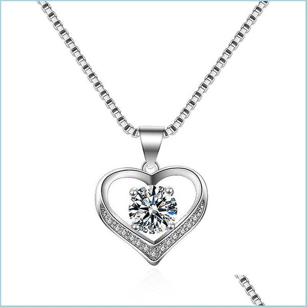 pendant necklaces original 100% 925 sterling sier jewelry 6mm cz diamant heart pendant necklace for valentines day gift of love drop dhhmi, Silver
pendant necklaces original 100% 925 sterling sier jewelry 6mm cz diamant heart pendant necklace for valentines day gift of love drop dhhmi, Silver