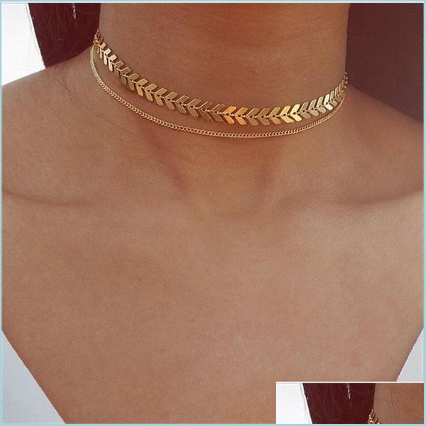 chains double deck necklace chain fishbone collar arrow new simplicity gold plated woman man alloy fashion accessories 1tc k2 drop d dh6z2, Silver
chains double deck necklace chain fishbone collar arrow new simplicity gold plated woman man alloy fashion accessories 1tc k2 drop d dh6z2, Silver