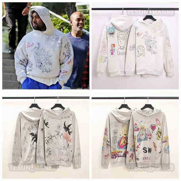 designer kanyes classic wests luxury hoodie fashion cartoon hand-painted graffiti printed mens and womens loose coat pullover sweater hooded, Black
designer kanyes classic wests luxury hoodie fashion cartoon hand-painted graffiti printed mens and womens loose coat pullover sweater hooded, Black