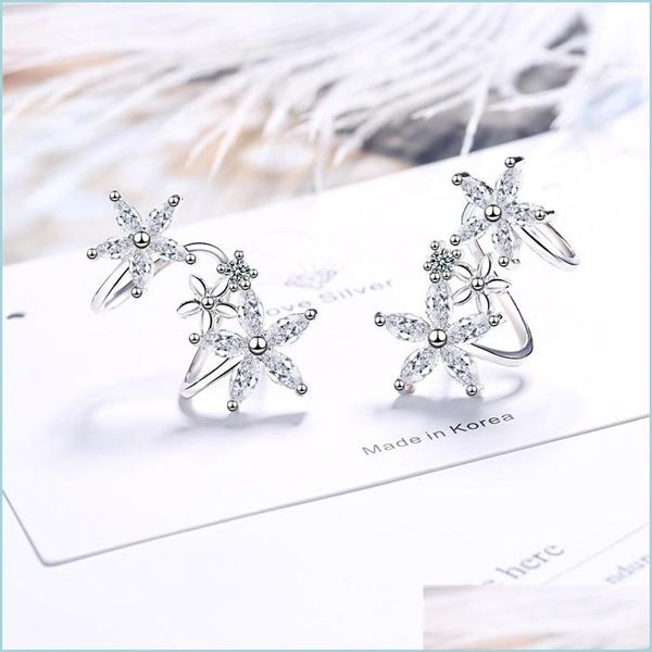 stud flowers ear clips earring for women inlaid zircon earings fashion jewelry sweet temperament korean style stud drop delivery 2022 dh5bd, Golden;silver
stud flowers ear clips earring for women inlaid zircon earings fashion jewelry sweet temperament korean style stud drop delivery 2022 dh5bd, Golden;silver