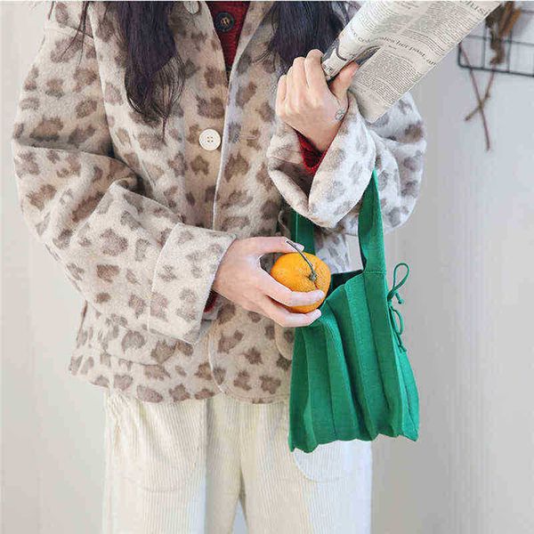 single package women handbag wool knitting pleated bags drawstring shopping girls causal weave hand bag korean japanese chic small totes y22
single package women handbag wool knitting pleated bags drawstring shopping girls causal weave hand bag korean japanese chic small totes y22