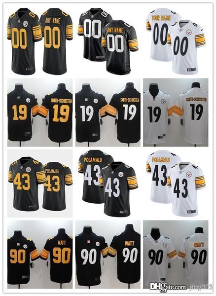 college wear mens womens youth 19 juju smith-schuster 90 t.j. watt 43 troy polamalu custom black white football jerseys
college wear mens womens youth 19 juju smith-schuster 90 t.j. watt 43 troy polamalu custom black white football jerseys
