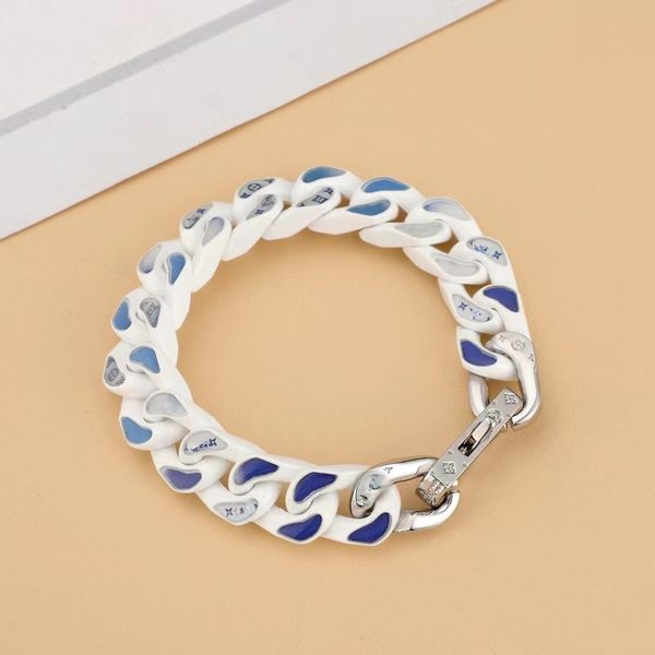 luxury men bracelet bangles fashion charm bracelets ceramic blue and white stripes titanium steel cuba chain hip hop street jewelry cool hal, Golden;silver
luxury men bracelet bangles fashion charm bracelets ceramic blue and white stripes titanium steel cuba chain hip hop street jewelry cool hal, Golden;silver